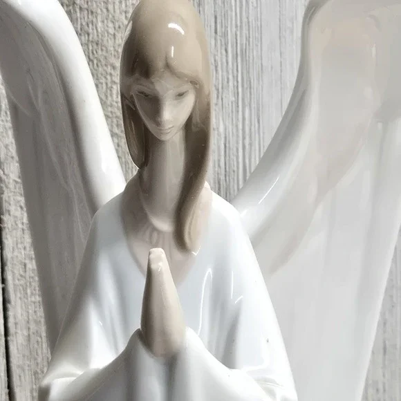 Lladro NAO An Angel's Prayer Porcelain Figurine Large Vintage Christmas - Picture 3 of 12